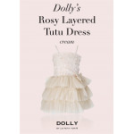 荷蘭精品Dolly宮廷玫瑰蓬裙洋裝-奶油白