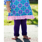 美國RuffleButts 冬季暖暖女童褲襪 艷麗紫