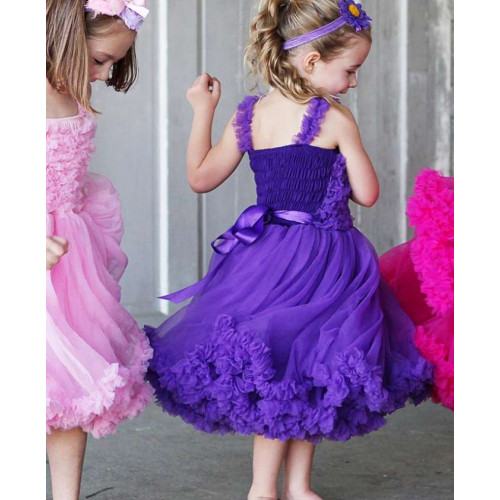 「夏末下殺」美國RuffleButts 超夢幻公主大蓬裙雪紡洋裝 艷紫款