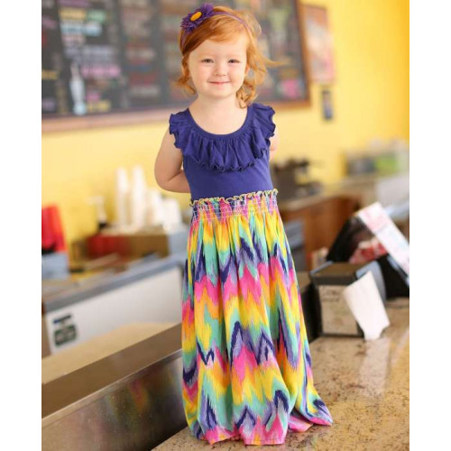 「夏末下殺」美國RuffleButts海洋渡假風Rainbow Wave女童洋裝(另有媽咪款)母女裝首選!