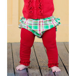 美國RuffleButts 冬季暖暖女童褲襪 耶誕紅
